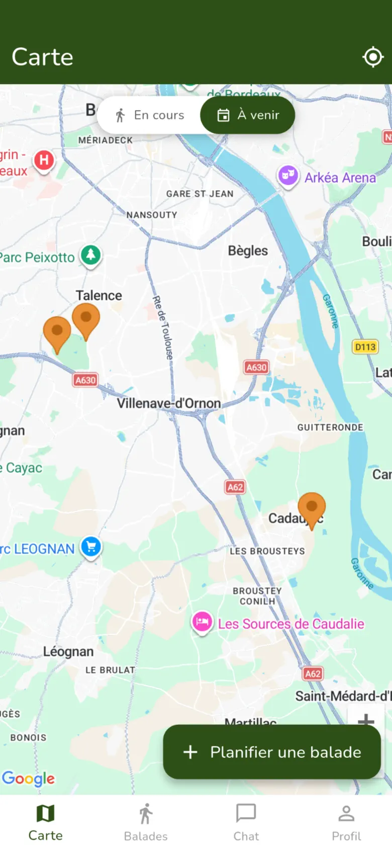 Carte des promeneurs